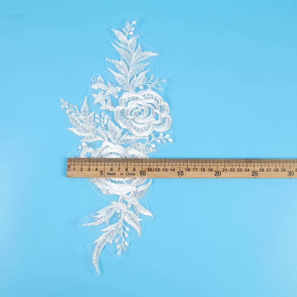 Car Bone Pair Flower Wedding Dress Evening Dress Children'S Princess Dress Patch Pair Flower Bridal Headdress Jewelry Lace Headband Material