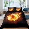 Voleybal Soft Duvet Cover Set Microfiber Sports Bal Theme Fire Plus Water Blend Voleybal Twin Beding Set Double Quen King-Sized Dimensionsd Dimensions