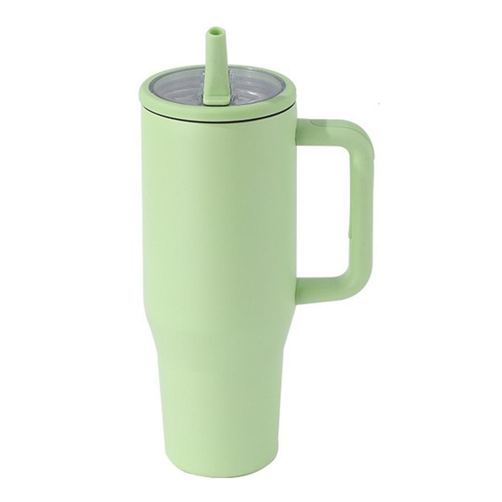 40oz Thermal Mug With Handle Insulated Long Straw Tumbler With Lids 304 Stainless Steel Coffee Tumbler Termos Cup for Travel Mug