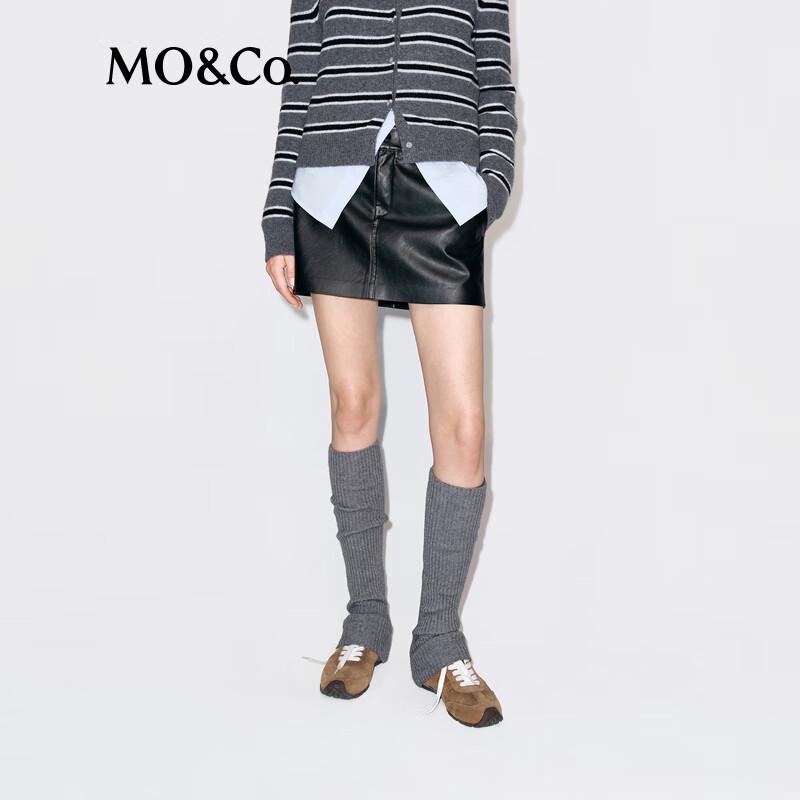 MO&Co. Women's H-Line PU Skirt