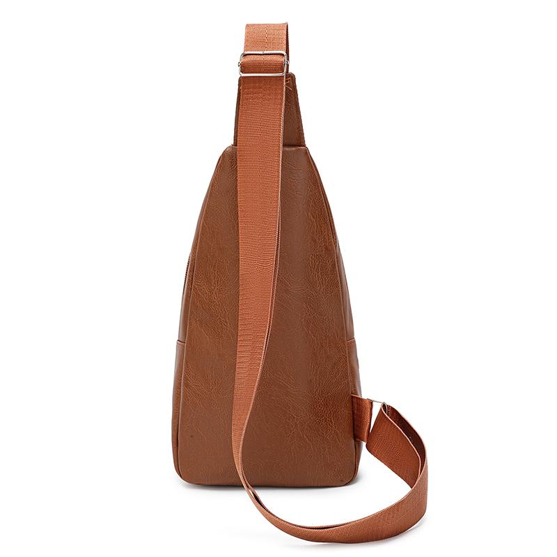 PU Chest Bag Men's Outdoor Shoulder Bag Crossbody Bag