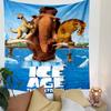 Ice Age The Meltdown Tapestry Wall Hanging, Sid Manny Diego Cartoon Movie Art, Fun Family Wall Decor for Kids Bedroom Playroom