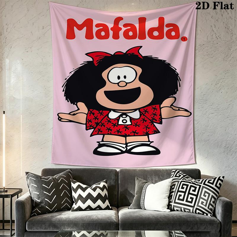 Mafalda Pattern Home Decor Tapestry, Wall Hanging, Decorative RV Wall Cloth.ZGT0914067