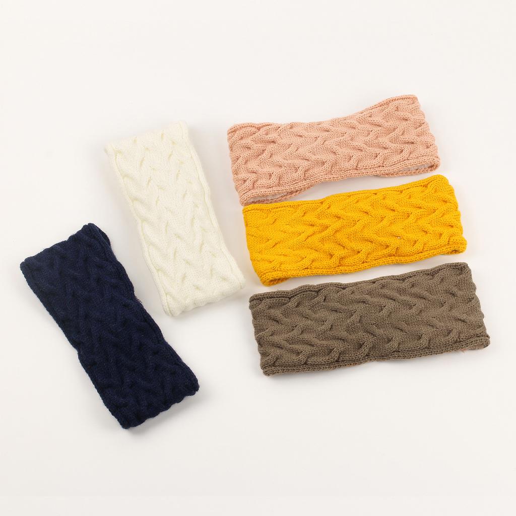 Stylish Knitted Headbands For Women And Girls Soft Fleece Bows Hair Bands Knitted Headband Winter Ear Protection