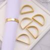 Napkin Rings Polished Zinc Alloy Modern Simple D-shaped Smooth Surface Half Round Napkin Ring Dining Room Accessories