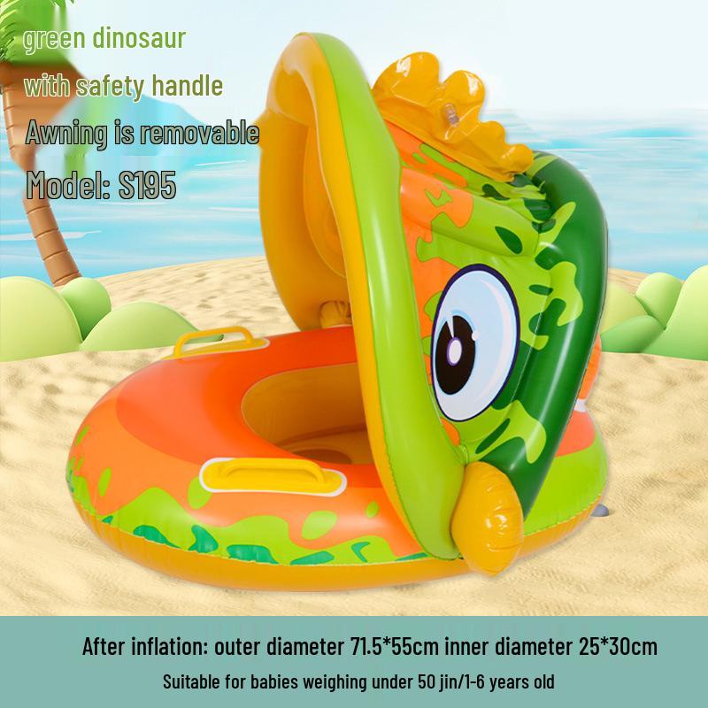Inflatable Kids' Airplane Swim Ring with Steering Wheel & Horn