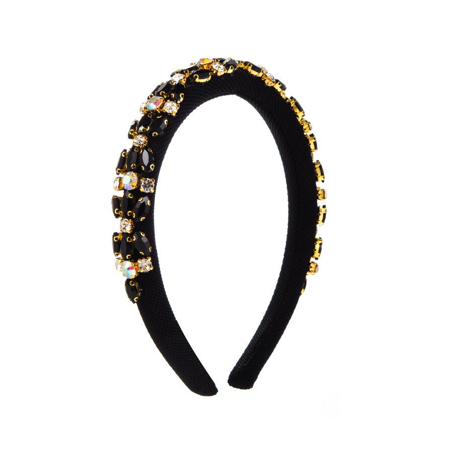 Baroque Marquise Crystal Headband Colorful Rhinestone Padded Hairband Luxury Sparkle Party Eyecatching Statement Headwear