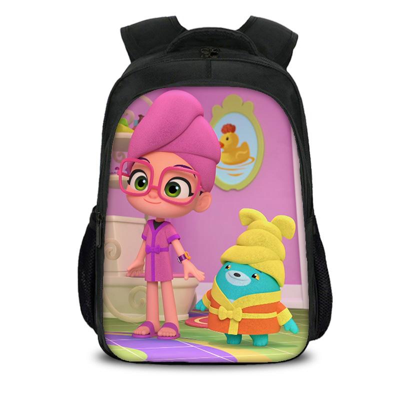 Abby Hatcher double-layer backpack with cartoon print, the best birthday gift for boys and girls going to school