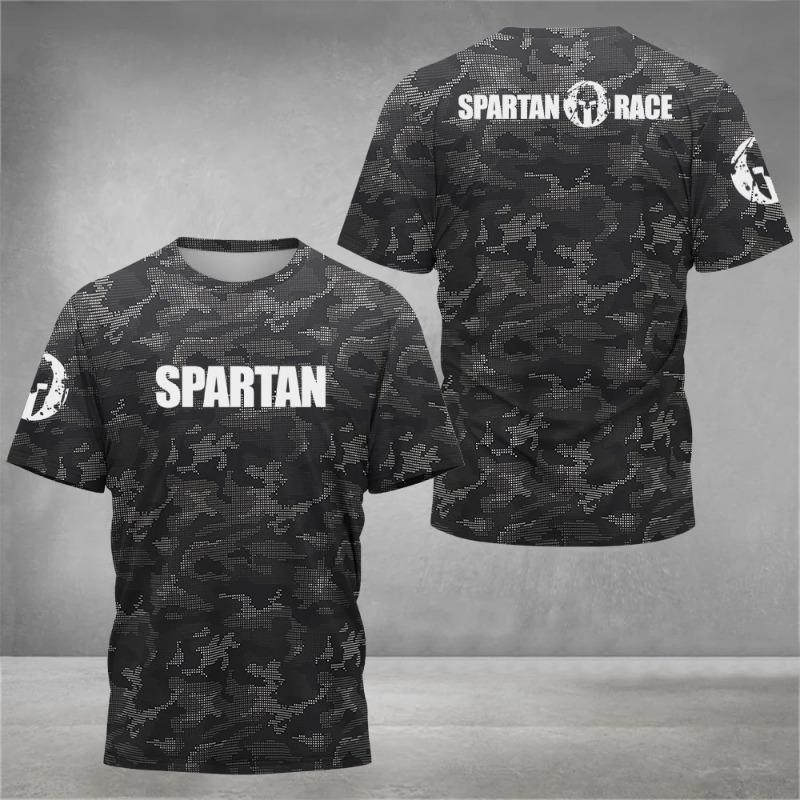 2026 New Spartan Graphic 3D PrintedShort Sleeve T-Shirt Breathable O-Neck T-shirts Top