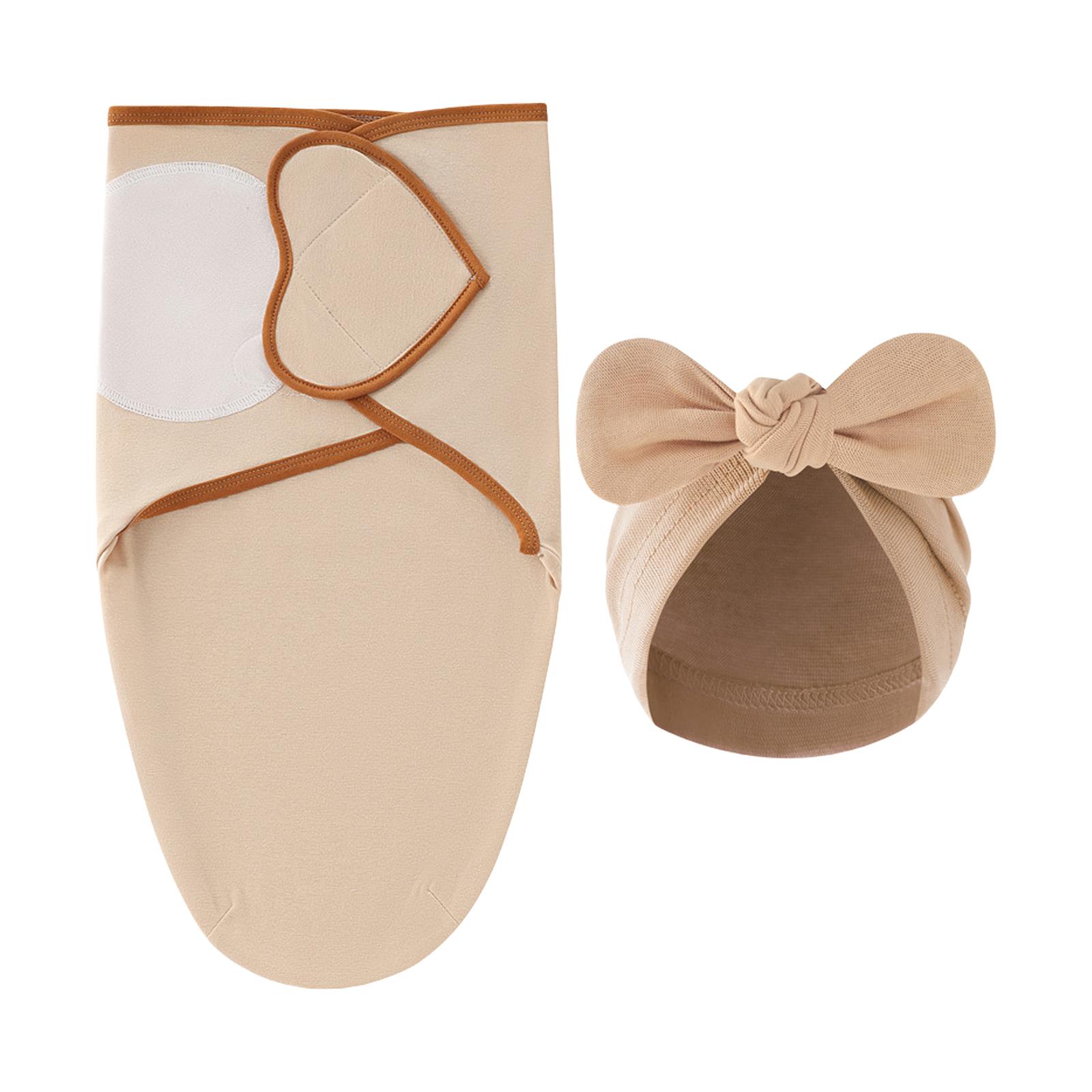 

Комплект из 2-х детских одеял с бантом, больничной шапочкой, мягким дышащим спальным мешком для новорожденных 0-3 месяцев, полотенцем и чепчиком 2