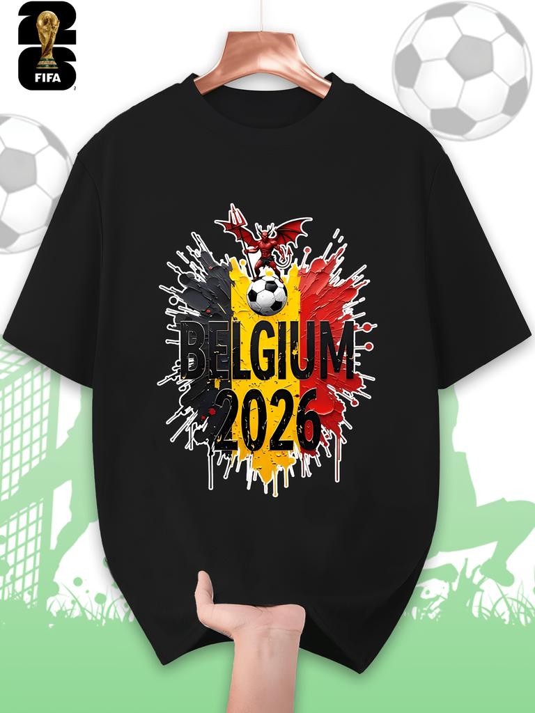 The 2026 FIFA-themed Men's Short-sleeved T-shirt, Featuring a FIFA Football Design