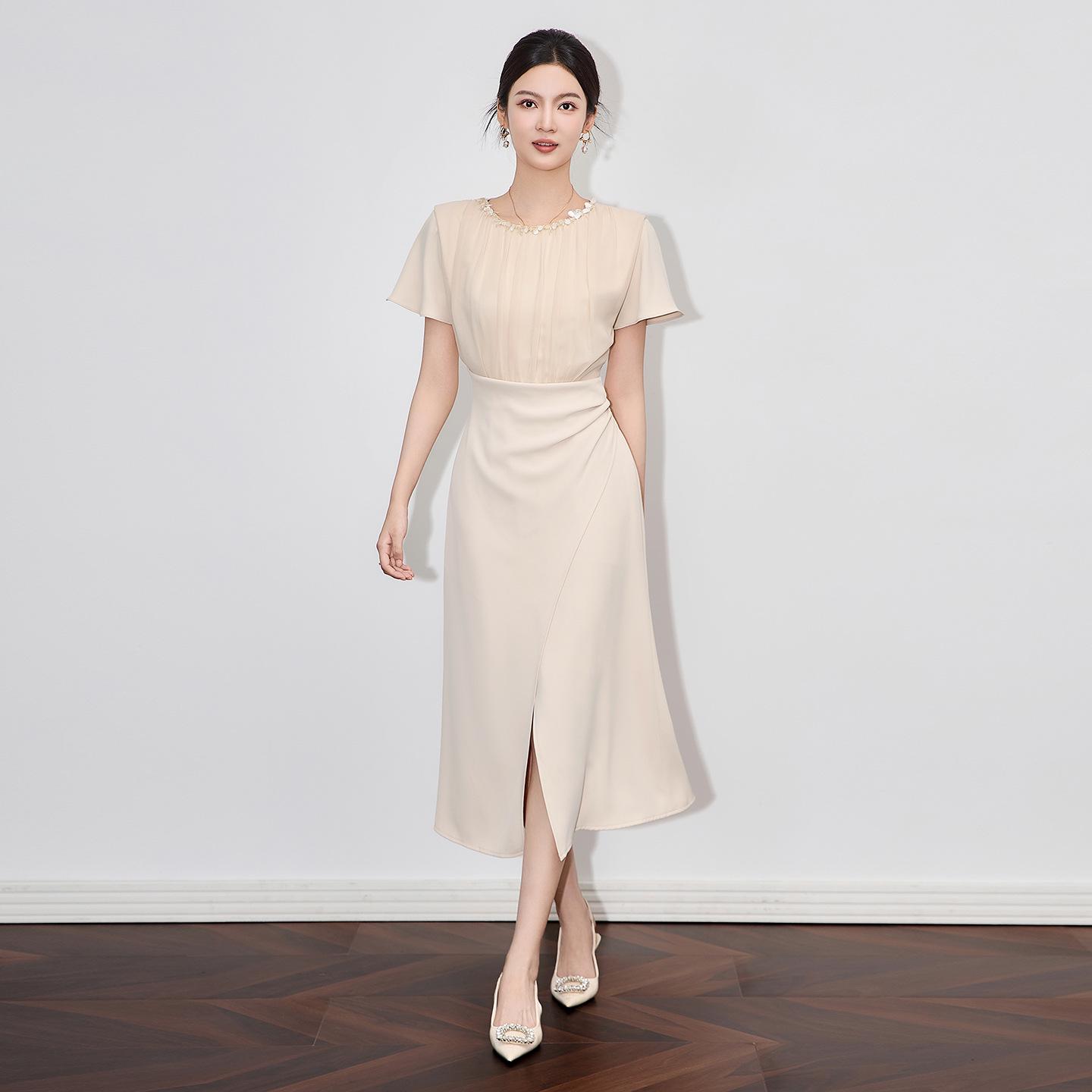 

Высококачественное элегантное платье с пайетками и разрезом - Приталенное, интеллектуальный и изысканный дизайн Large (L) хаки