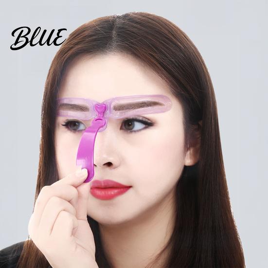 Eyebrow Stencil with Handle 1/2 Sets Kit 8 Shape Brow Template & Women Headband Reusable Shaping Drawing Guide Tools for Beginner Shaper