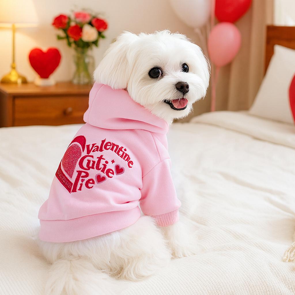 Pet circle, dog small dog clothes, cat clothing, autumn and winter Valentine's Day love collection