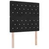 Box Spring Bed with Mattress Black 90 X 200 Cm Velvet