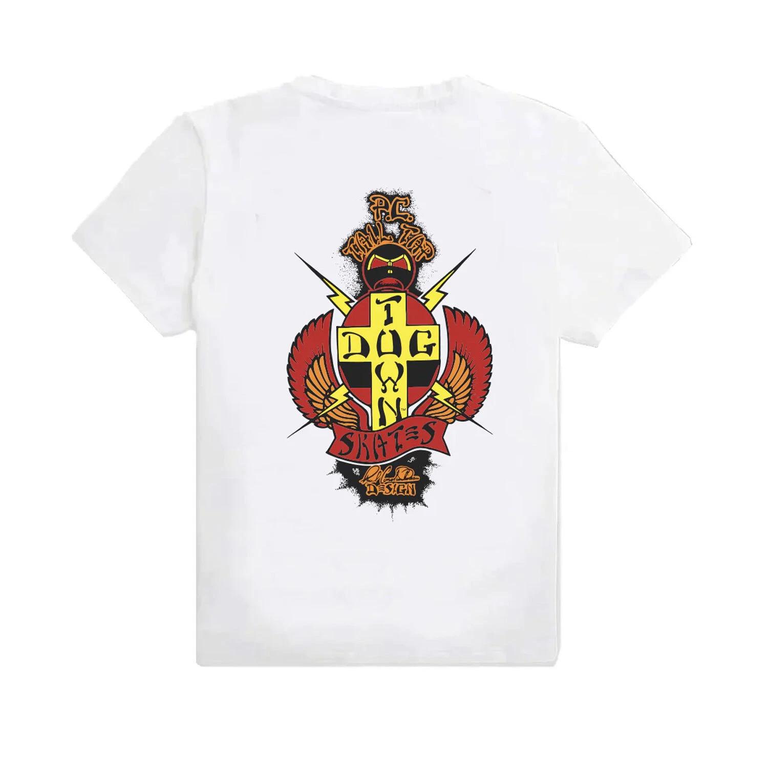 Dogtown Skateboards T-Shirt PC Tail Tap OG 70s White 2XL