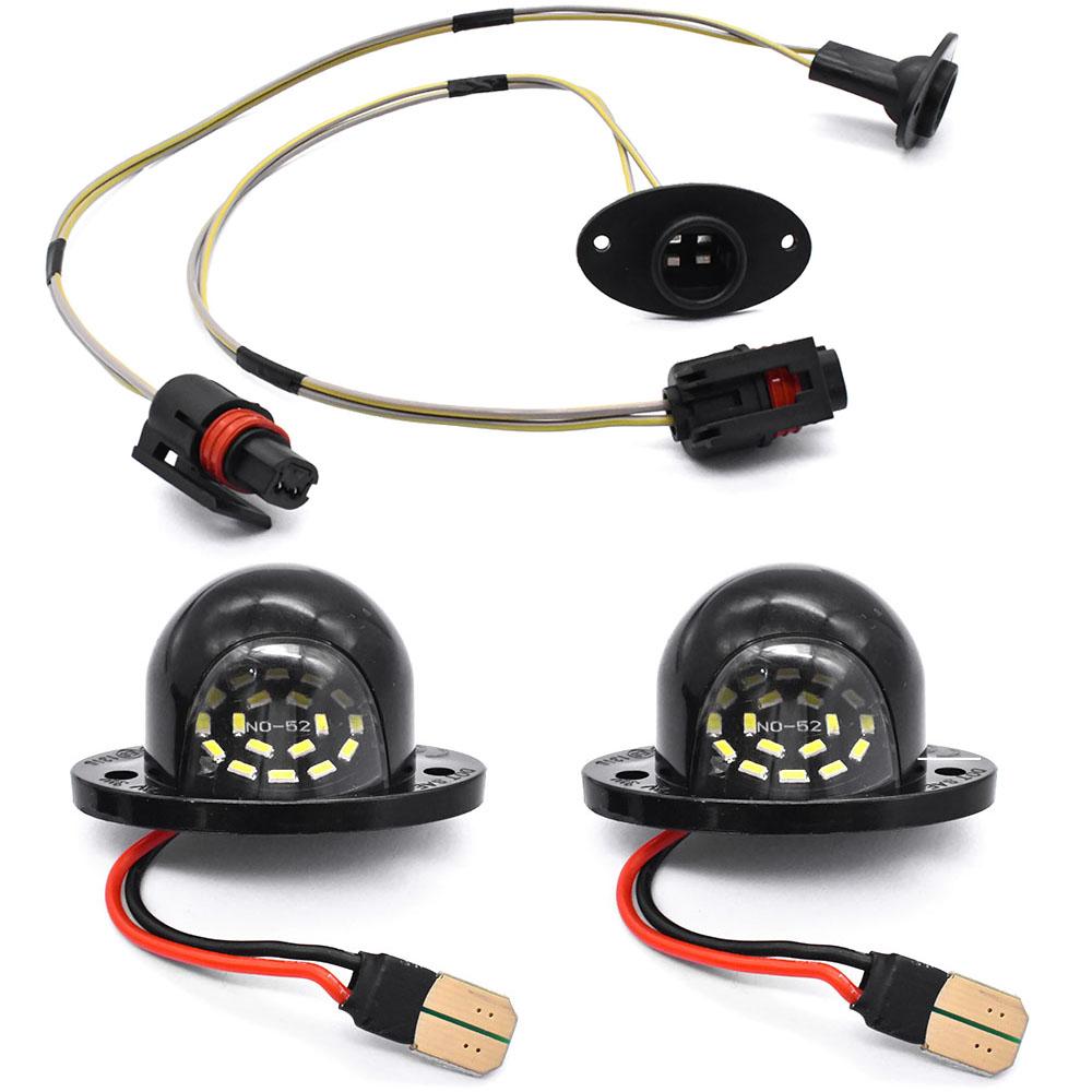 

2PCS LED License Plate Light Tag Lights with Wire Harness Plugs For 1994-2001 Dodge RAM 1500 &1994-2002 RAM 2500 3500 Pickup