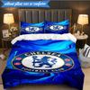 3PCS Chelsea Fc  Printed Soft Bedding Set,Including 1pc Duvet Cover And 2pcs Pillowcases Perfect for Bedroom, Dormitory, Fan Gift