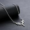 Fashion Shiny Rhinestone Angel Wing Necklace Niche Design Pendant Light Luxury Daily Versatile Chain Jewelry Accessories