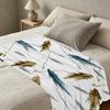 Abstract Art Print Flannel Blanket – Soft Cozy Warm Throw, Ideal for Home, Christmas & Halloween Use