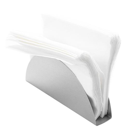 Yousheng Halbkreis-Taschentuchhalter mit Hohlmuster, robuster Edelstahl, Esstisch, Papierhandtuch, Serviettenclip-Spender, Organizer, Haushaltsbedarf