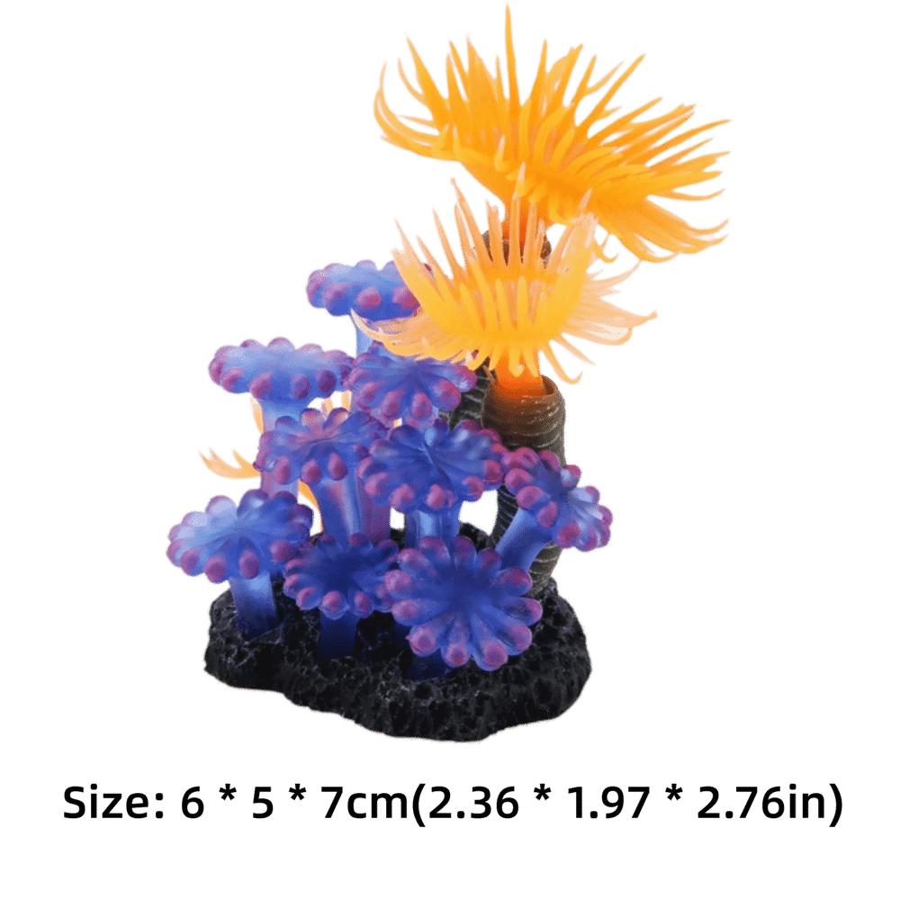 

Luminous Feature Fish Tank Ornament Colorful Sea Anemone Underwater Environment