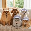 Morbido Tessuto a Coste Cappellino da Baseball per Cane Taglio Aperto per le Orecchie Cappello con Ritaglio per Orecchie Corgi Uscita di Viaggio per Animali Domestici