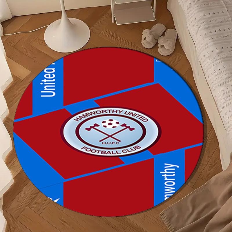 Ham-worthy United Football Club  Round mat Home Decor, Chair rug For livingroom,Bedroom, doormat home decor Birthday Gift Christmas Gifts
