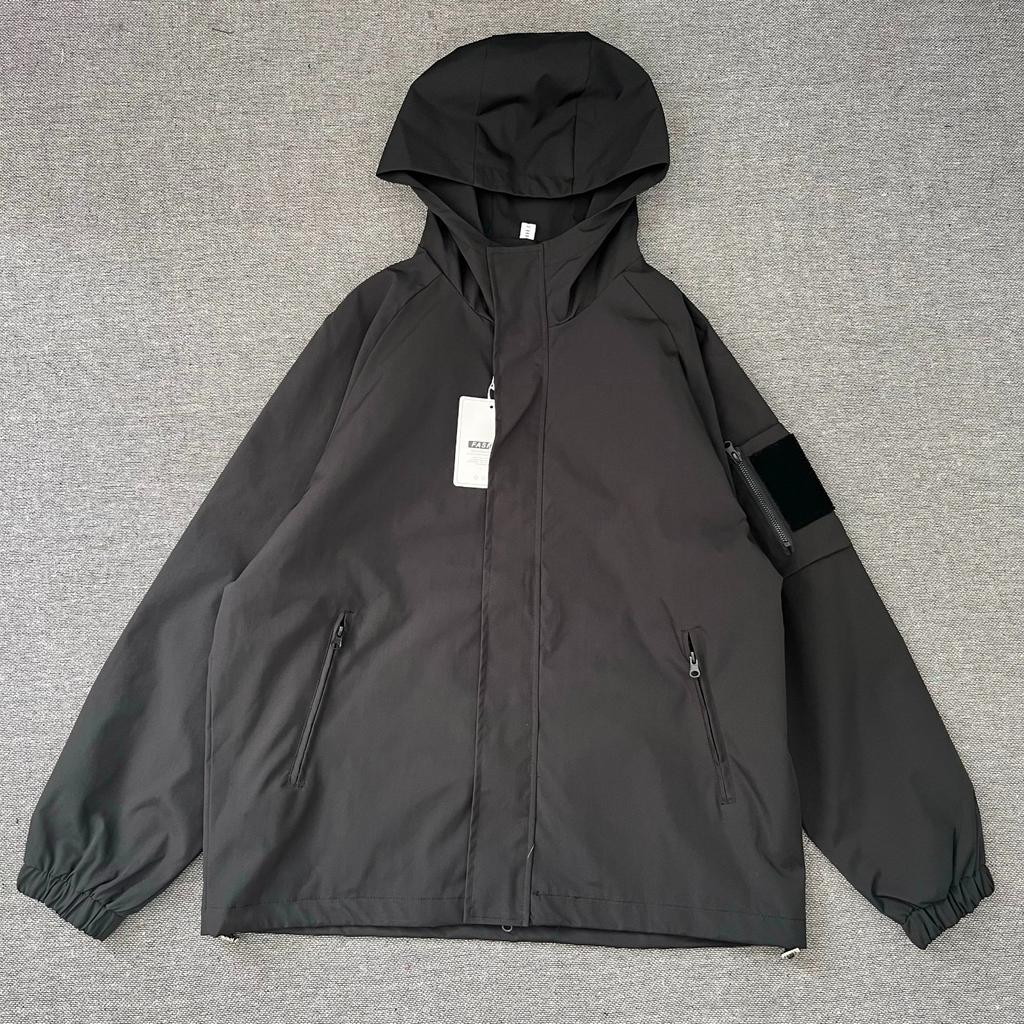 Men's Spring Coat Printed Thin Hooded Windbreaker Outdoor Sports Jacket Men's Jacket