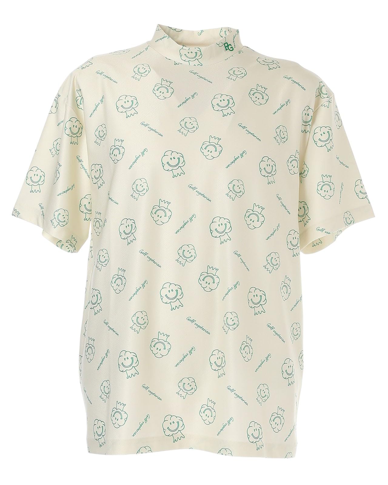 

PEARLY GATES Short Sleeve High Neck Shirt Vegetable Logo Golf x Green 4 Men s (Stretch Pattern) / / 053-5167507 041_Beige [M]