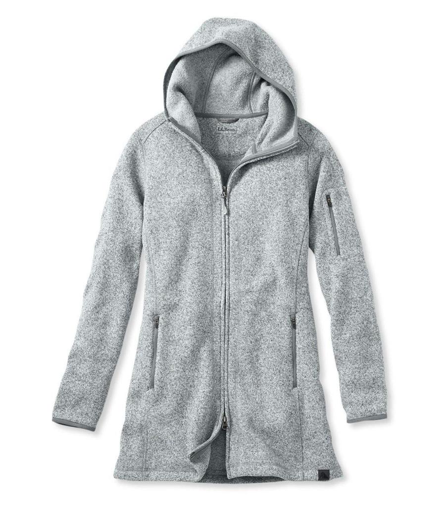Sweater Fleece US Fit Size 0PPK912004 L.L.Bean Women's L.L.Bean Coat, Regular, Medium, Gray,