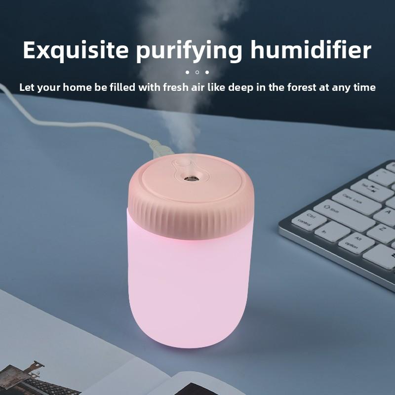 220ML Mini Air Humidifier USB Mist Maker Aroma Essential Oil Diffuser Color Night Light Large Spary for Home Bedroom Car