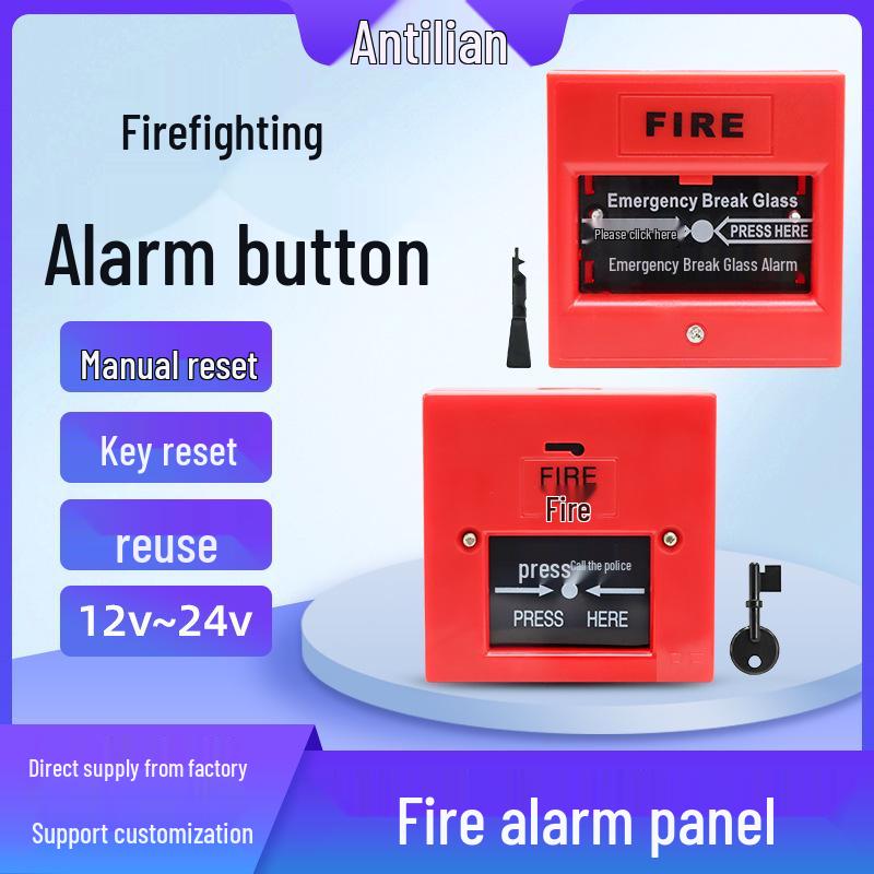 Grüne & Rote Hydranten-Alarmtafel mit manuellem Schlüsselschalter – Industrielle & Heimnutzung