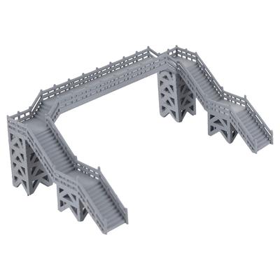 Eisenbahnlandschaft, Mini-Miniatur-Eisenbahn-Fußgängerbrücke, Spielzeugmodell, Modell, Modell, Kunststoff, Miniatur-Eisenbahn-Fußgängerbrücke