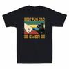 Best Pug Dad Ever Funny Black Pug Dog Lovers Bump Fit Vintage Men's T-Shirt