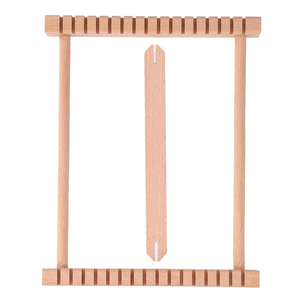 SKC Webstuhl DIY Holzwebmaschine Wandteppich Strickwerkzeug Kinder Anfänger Buchenholz Spielzeug Wollspinnmaschine