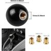 Shift Knob Manual Gear,Round Shift Knob Acrylic Gear,4 5 6 Speed Universal Shifter Knobs With 3 Adapters,Fit For Manual Car M 8 * 1.25, M 10 * 1.25,