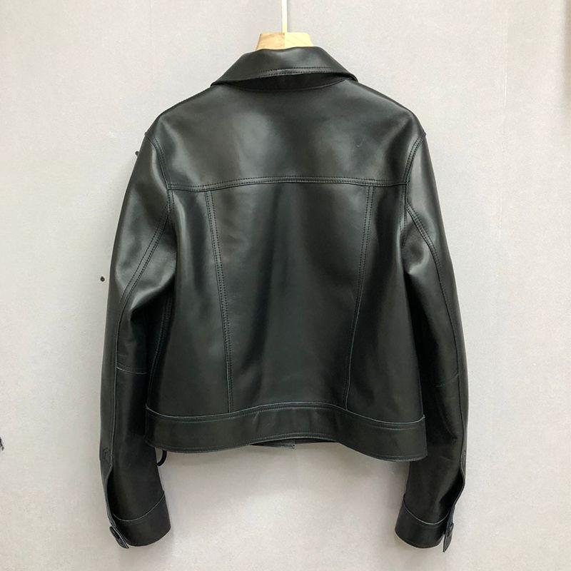 European Cropped Leather Jacket Women's Motorcycle PU Leather Short Korean Loose Workwear Hong Kong Wind Jacket