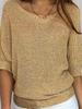 Women's Plus Size Knitwear, Solid Color for Fall and Winter