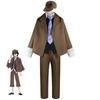 Nakahara Chuuya Cosplay Costume Include Hat Uniform Trench Coat Pants Big Size Outfits Halloween Party for Comic Con