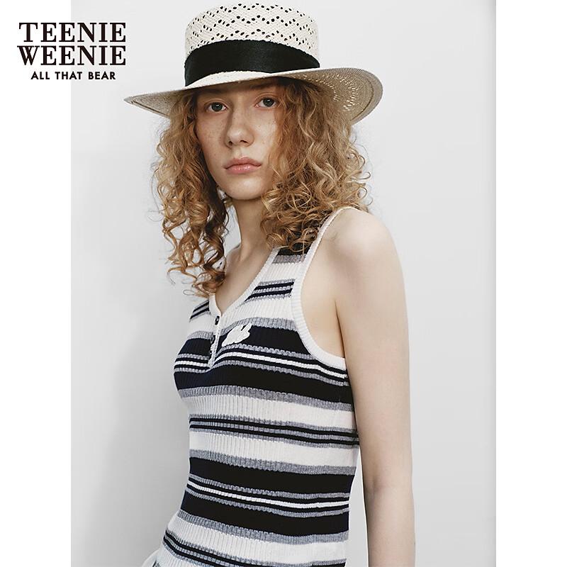 Teenie Weenie Women's Striped Bear Knitted Vest