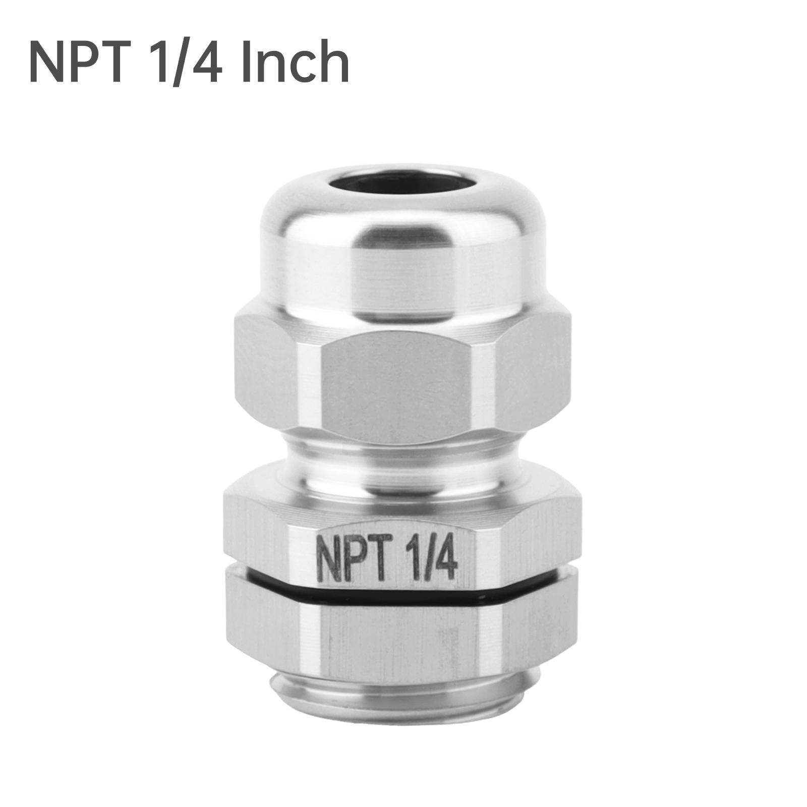 

Cable Gland,NPT Stainless Steel Cable Gland,Pressure Resistant Waterproof Cable Glands,Adjustable Marine Grade Strain Relief Connectors 1/4 Inch