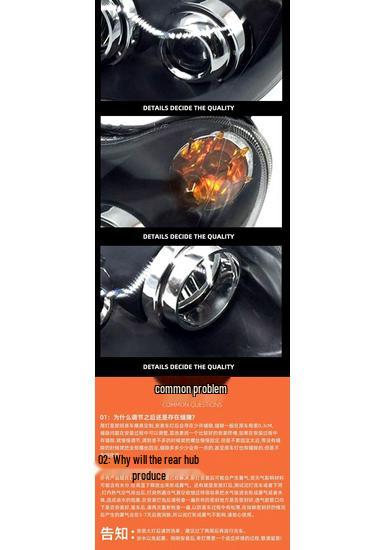 BYD F0 Front Headlight Assembly - Single Piece Packaging