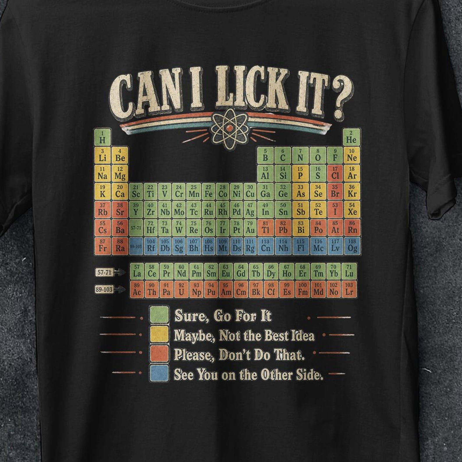 Can I Lick It, Can I Lick It Shirt, ironic shirt, science pun, Element Shirt, school shirt, Funny Chemistry Shirt, scientist funny shirt 2XL