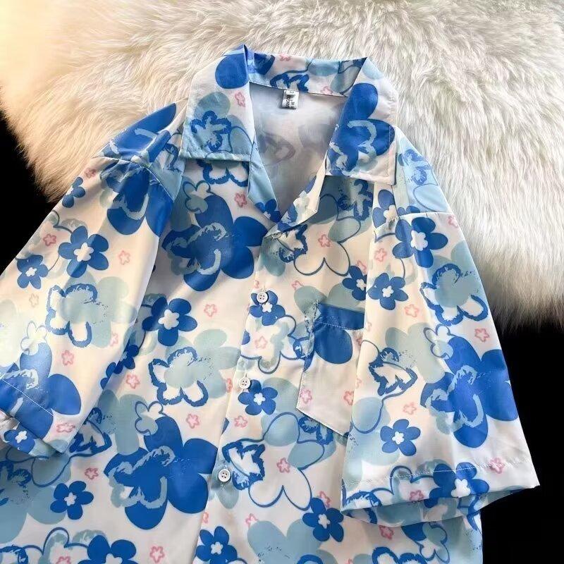 2024 Vintage košile Pánská Letní Ležérní Studentská Volná Niche Pánský Top Na Svršek