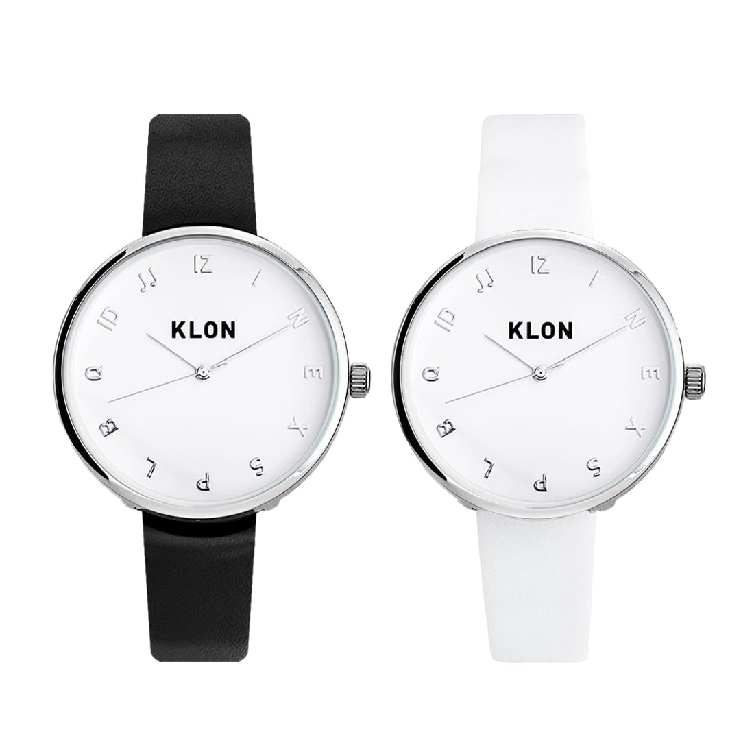 

KLON Pair Watch Couple Watch Black White Simple Couple KLON MOC NUMBER [Комбинированный продукт] Ver.SILVER 33 мм(ЧЁРНЫЙ×БЕЛЫЙ)