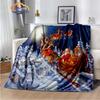 Merry Christmas Series  Santa Blanket Flannel Warmth Soft Plush Sofa Bed Throwing
