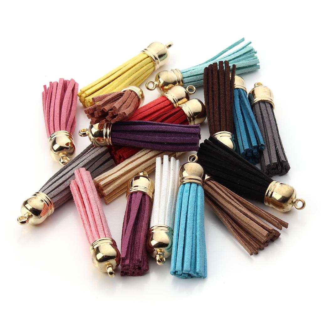 10-20pcs 30/55mm Leather Tassels Vintage Korean Velvet Tassel Fringe For DIY Jewelry Making Crafts Keychain Supplies Accessories