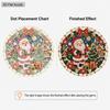Christmas Acrylic Santa Town Pearl Painting Suncatcher, 9.72/7.76In, DIY Ornament, Xmas Home Tree Wall Decor & Craft Gift