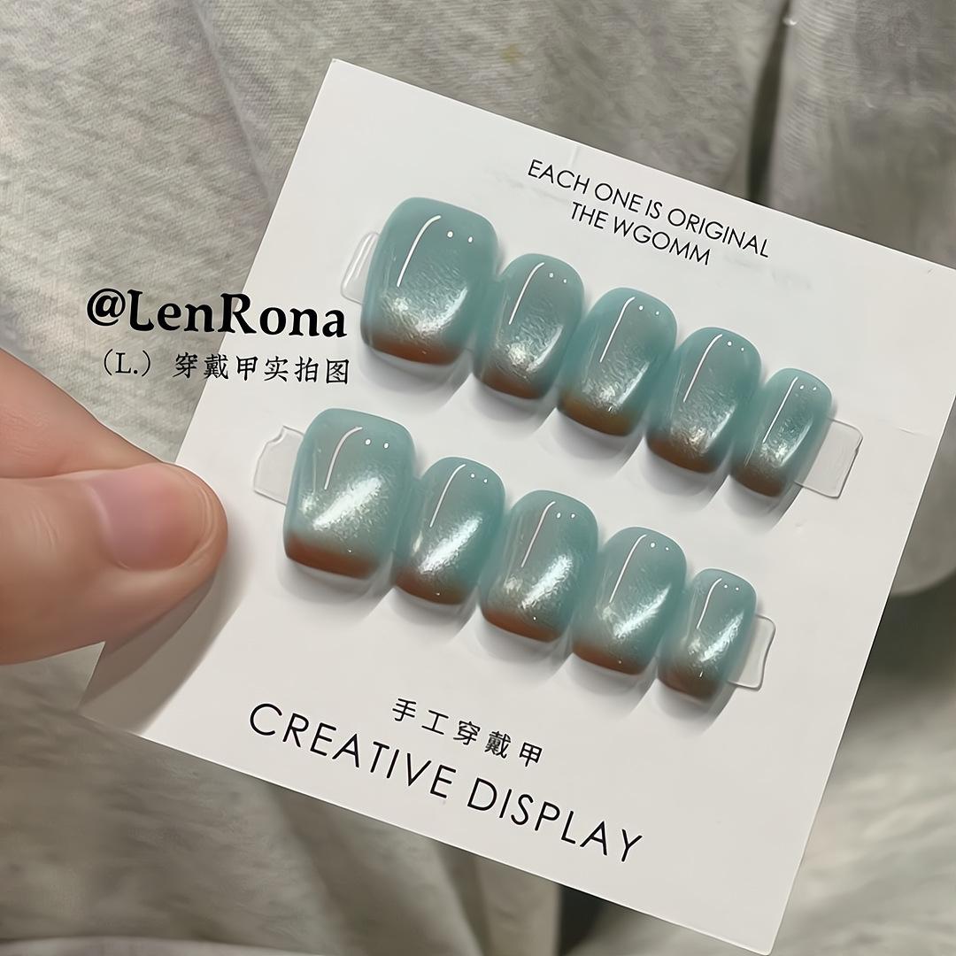 

Накладные ногти Квадратные Накладные ногти с блестящим дизайном Искусственные акриловые ногти Глянцевые Накладные ногти Полное покрытие Приклеивающиеся ногти Клеящиеся ногти для женщин XS